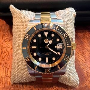 San Martin Two-tone Automatic Dive Watch